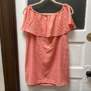 Lulu’s Off-the-Shoulder coral dress size small